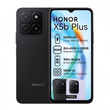 Honor X5B Plus – 128 Go de Mémoire – 4 Go de RAM – Écran 6,56" HD+ – Batterie 5200 mAh – Double SIM