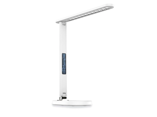 Lampe de bureau LED avec horloge et réveil digital PDL081DW