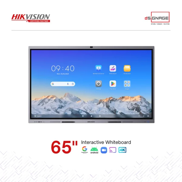 Écran interactif Hikvision DS-D5C65RB/B 65 pouces 4K Android 13