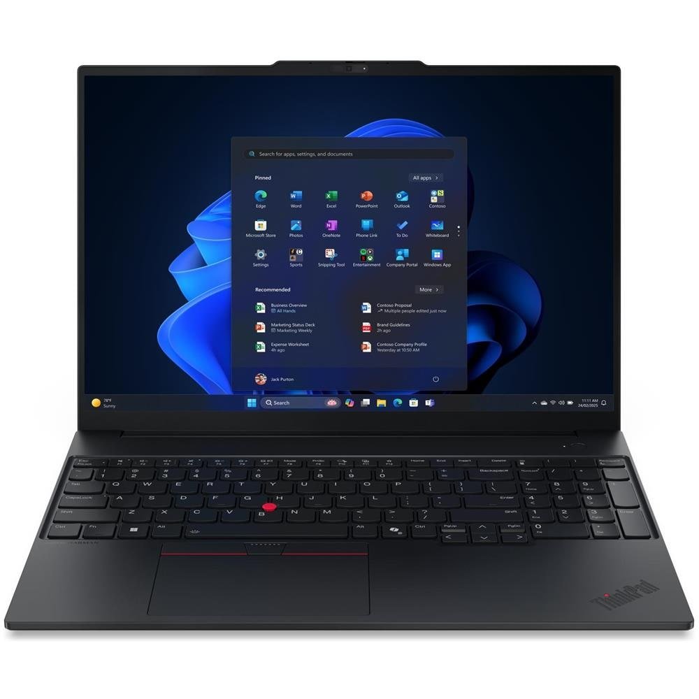 Lenovo ThinkPad E16 Gen 3 Core Ultra 5 noir – vue avant