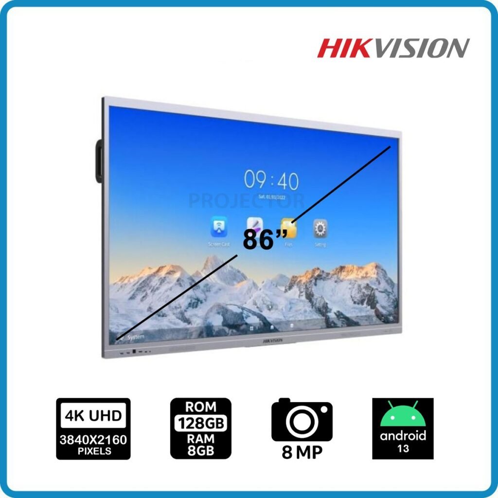 Écran interactif Hikvision DS-D5C86RB/B EDLA 86 pouces 4K Android 13
