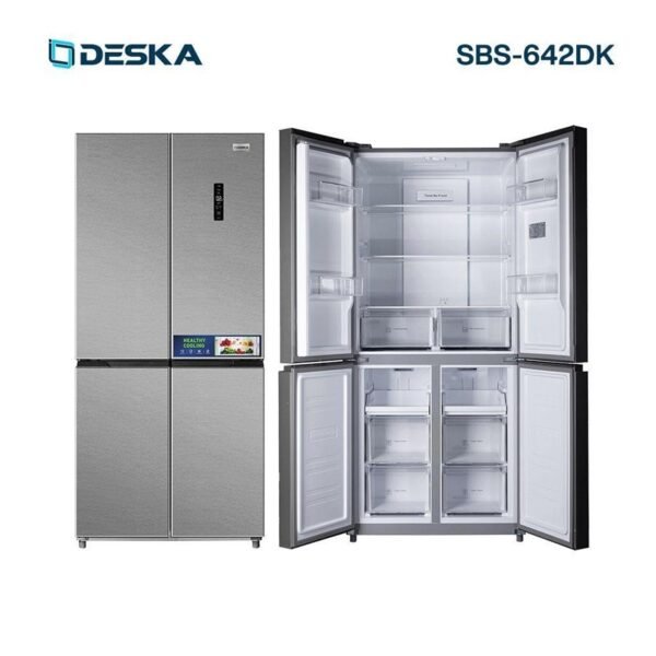 Réfrigérateur Deska Side By Side 4 portes Inverter Gris SBS642DK