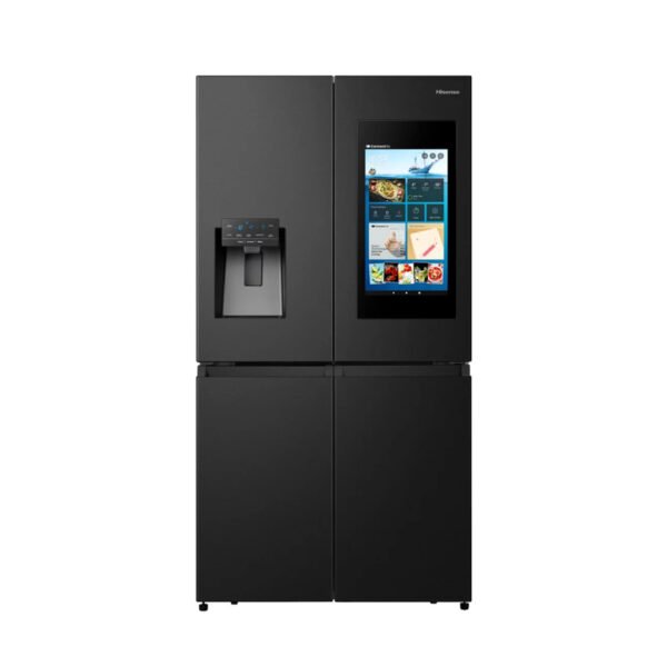 Réfrigérateur Hisense Side By Side 4 portes 522L Avec Fontaine + Ecran Noir Wifi RC68WC4SB