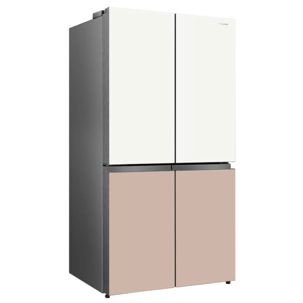 Réfrigérateur Hisense Side By Side 4 portes 560 litres Verre Colore RC73WC4SW