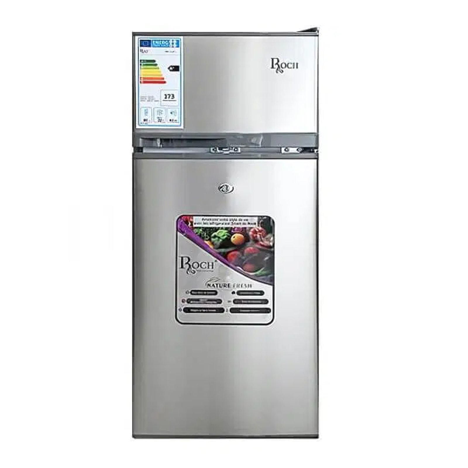 Réfrigérateur Roch 2 portes 100 litres Gris RFR125DTJ