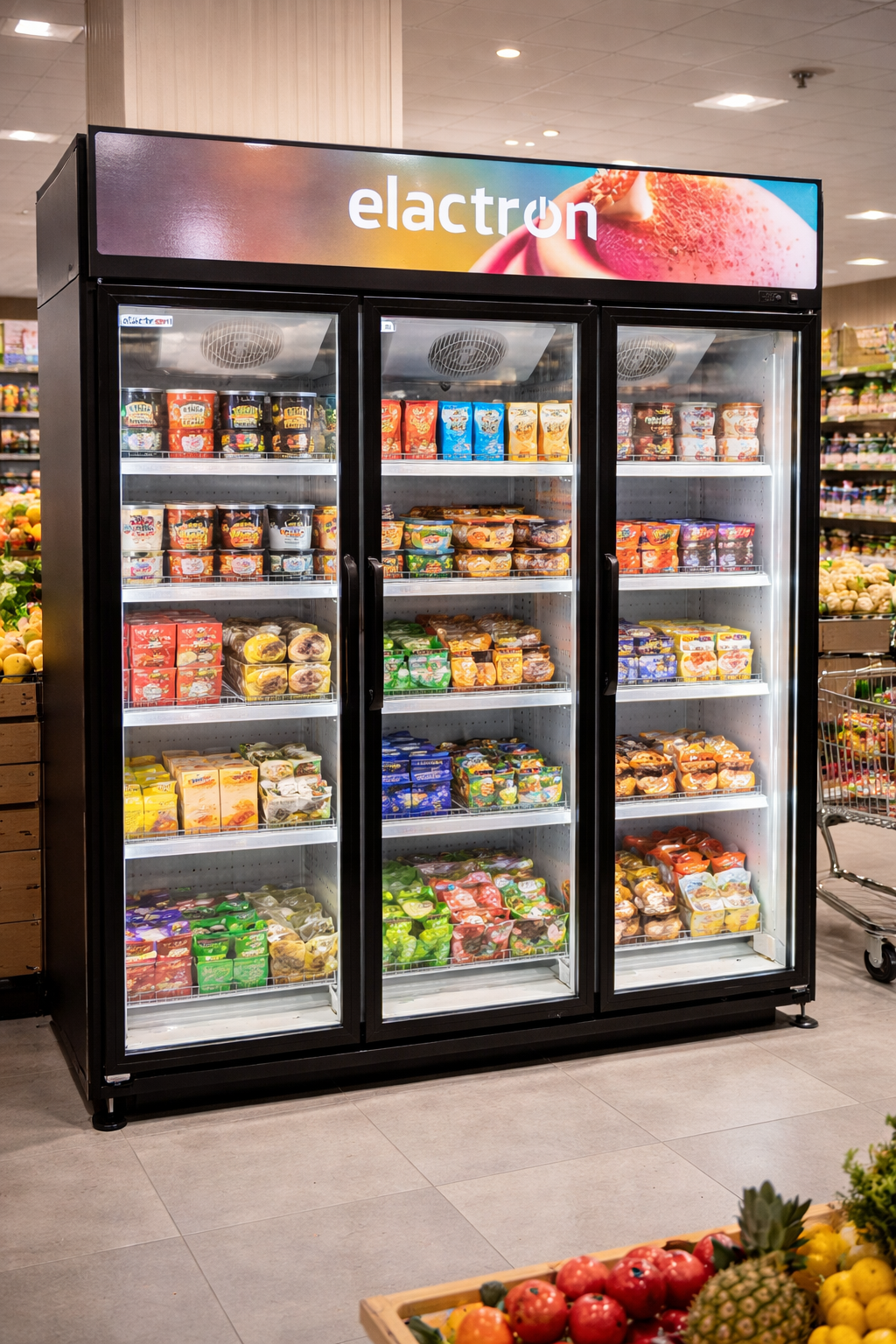 Réfrigérateur Elactron Vertical 3 portes 1500L Vitrine LSC1230FS