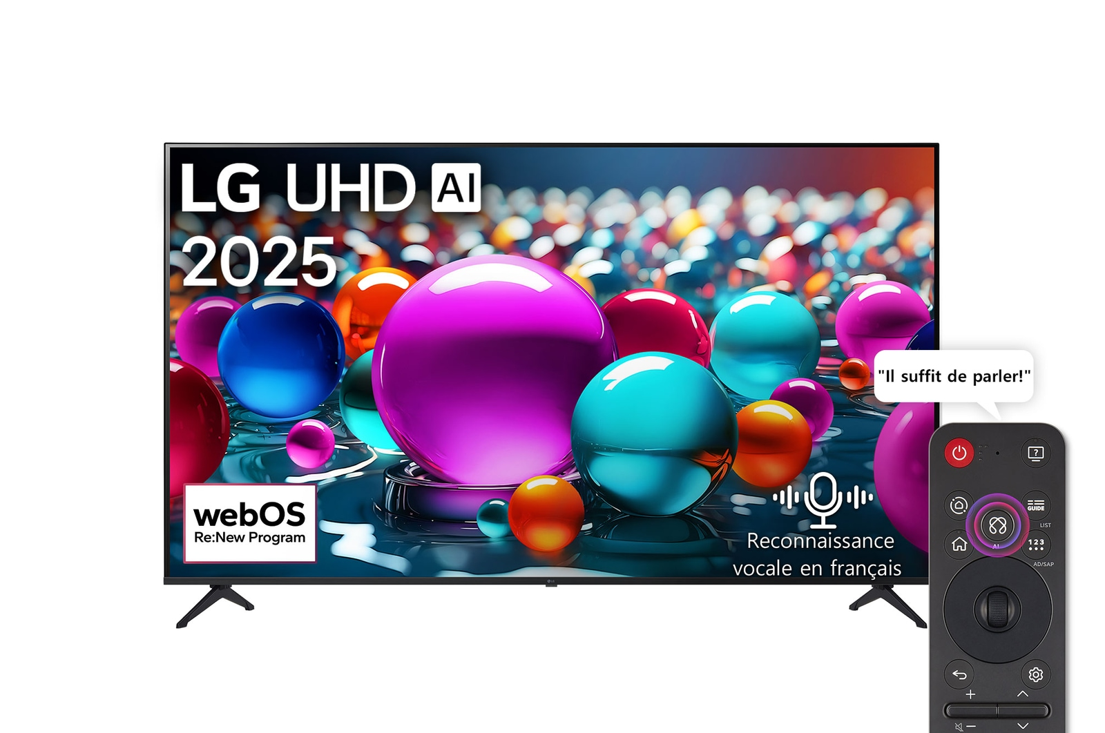 Téléviseur LG 65 » SMART 4K AI + Telecommande Magic 65UA85006LA