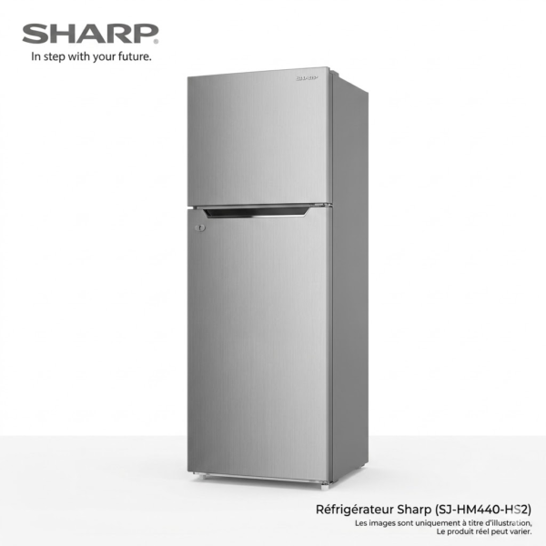 Réfrigérateur Sharp 2 portes 430 litres No Frost Gris SJHM440HS2