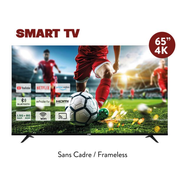 Téléviseur CAC 65 » SMART 4K UHD + Bluetooth CAC65