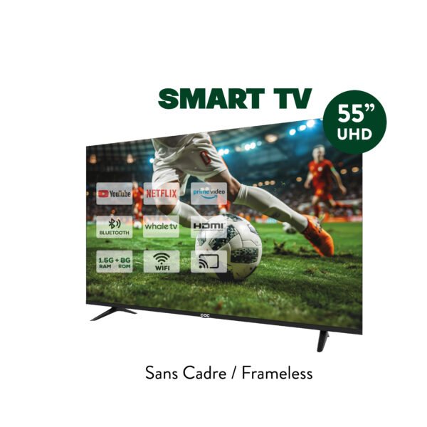 Téléviseur CAC 55 » SMART 4K UHD + Bluetooth CAC55